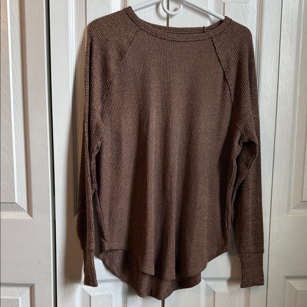 SO Women's Brown Crew Neck Sweater